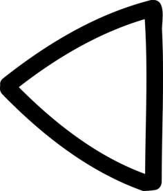 Left Arrow Hand Drawn Triangular Shape Silhouette Svg Vector, Free Vectors File